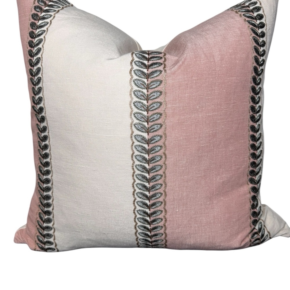 2 Pink and White Decorative Pillow